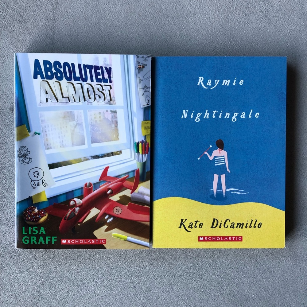 Set of 2 ~ Junior Novels ~ Absolutely Almost & Raymie Nightingale